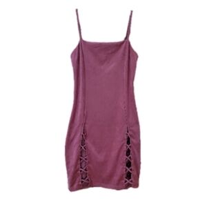 Revamped Maroon Sleeveless Bodycon Mini Dress Size S